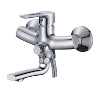 Смеситель Ванна шар d35 кор. нос кнопочное переключение, хром ROSSINKA RS43-36