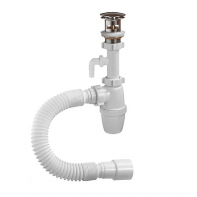 А-32035 Сифон бутылочный ОРИО1 1/4" х 40с металл. выпуском"КЛИК-КЛАК"с отводом и гиб.трубой 40-40/50 А-32035 Сифон бутылочный ОРИО1 1/4" х 40с металл. выпуском"КЛИК-КЛАК"с отводом и гиб.трубой 40-40/50