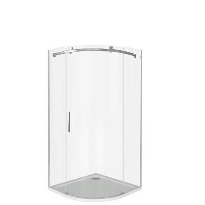 Душ.ограждение ALTAIR R-TD-100 C-CH Радиусное, стекло Прозрачное 8мм (без поддона и автослива)