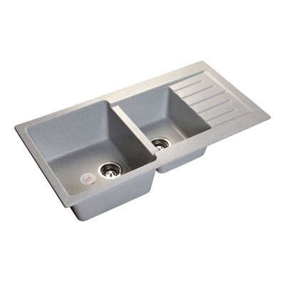 Мойка GRANFEST GF-P980KL 2 чаши+крыло 980х510мм (серый-310)