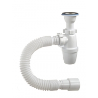 А-32089 Сифон бутылочный ОРИО 1 1/4" х 40 с литым выпуском и гибкой трубой 40-40/50 А-32089 Сифон бутылочный ОРИО 1 1/4" х 40 с литым выпуском и гибкой трубой 40-40/50