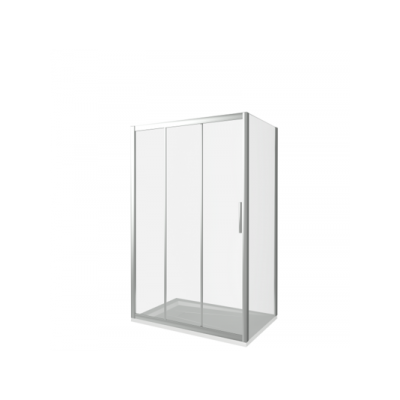 Душ.ограждение ORION WTW-100-C-CH Прямое, стекло Прозрачное 5мм (без поддона и автослива)