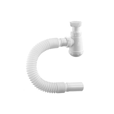 М-32004 Сифон бутылочный ОРИО 1 1/4" х 32 "ЧИК - уменьш. бут." без вып, с гиб. труб. 32х32 дл 370мм