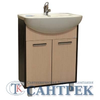 Подстолье "ЭКОНОМ-60" 2 дв (венге/дуб млечн) под умыв Эрика 61 590х800х284