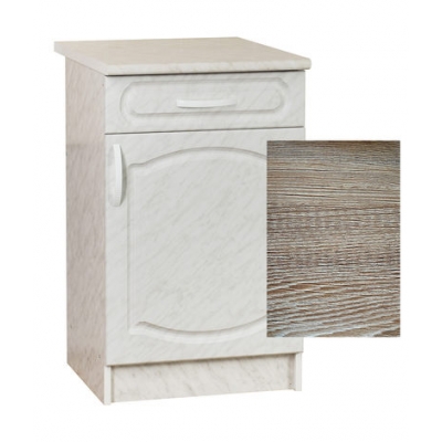 Рабочий стол 50 Ель (1дв.+1ящ.) фасад МДФ ,столешница цвет (САХАРА)