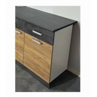 Стол разделочный МУВИ/ЦЕМЕНТ, 1 ящик Н600-1Я (810х600х450) Столешница Дуб Обожённый(1 место)