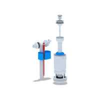 WC4050М Арматура с бок подв шток пластик металлизиров эконом