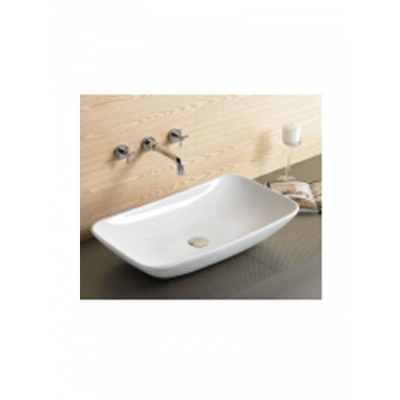 800-Е408 Фигурный умывальник прямоугольная лодочка 695х390х130 MELANA