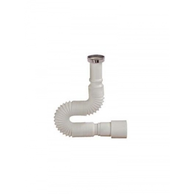 АС-1015М Гибкая труба (гофра) ОРИО с ЛАТУННОЙ ГАЙКОЙ (хром) 1 1/4 х 40/50, длина 650 мм