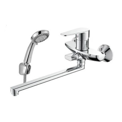 DR72043 Смеситель одноручный универсальный с поворотным изливом 35см, хром