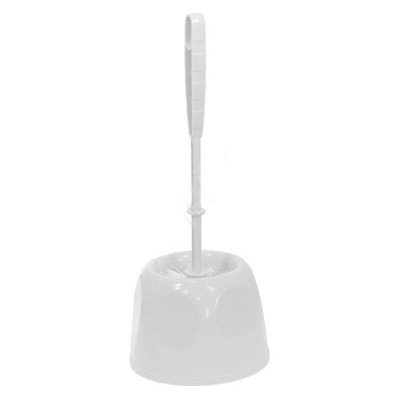 Ершик для унитаза на подставке БЛЕСК СТАНДАРТ 15х39 Белый ротанг ("М-пластика") (М 5010)