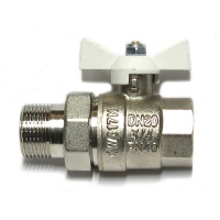 Кран вода VALTEC 3/4" г/ш баб американка (бел. руч.) ПОД РАДИАТОР (VT.227)