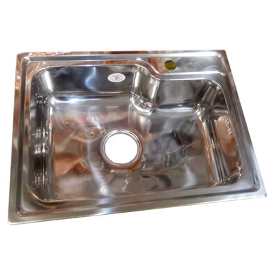 Мойка нерж врезная 58х45х160, т.0,6 бол. сиф (+сифон) Китай
