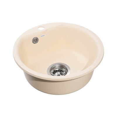 Мойки GRANFEST SMART SM435 (мрамор) 1-чаша d=435мм БЕЖЕВЫЙ (без сифона)
