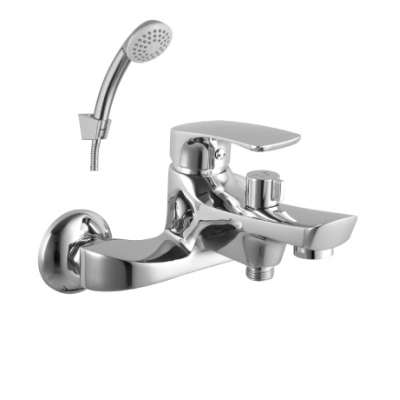 1712C плюс Шейп Смеситель для ванны с коротким изливом, див. с кер. пластинами, хром LEMARK