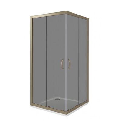 Душ.ограждение JAZZE CR-100-B-BR Г-образное, стекло БРОНЗА 6мм бронз. проф (без поддона и автослива)