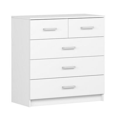 Комод ЛДСП Вега К-04 (Комод 5/2 ящ.) (866*882*417) Корпус - Белый (Гладкий) Фасад ЛДСП - Белый (Гладкий) ОД959