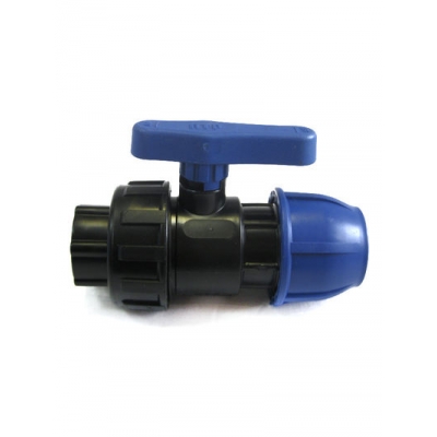 Кран шаровый 1" х 32 г/ц ПЭ РОСТУРПЛАСТ