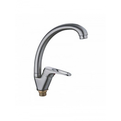 5913А Смеситель Кухня LEDEME (на гайке) МАКСИ шар d35 (сатин)