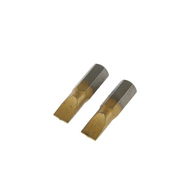 Биты ТУНДРА, намагниченные, сталь S2, TiN, SL6 х 25 мм, 2 шт. 1414808