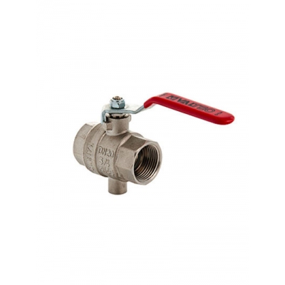 Кран шар. VALTEC д/подключения датчика температуры, 3/4" (VT. 247.N.05)