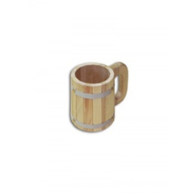 Кружка бондарная 0,5л "Банные штучки" (03720)