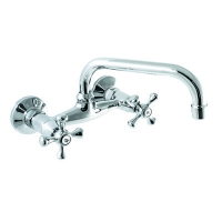 Смеситель Кухня СТЕНА SANTREK AQUA-495 "CLASSIC" 1/2 м/к Крест SL594