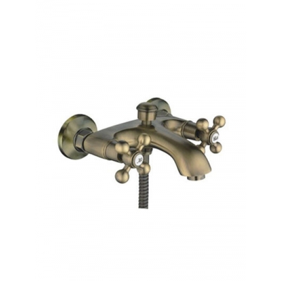 3019-4 Смеситель Ванна Frap Крест кор. нос LUX 1/2 м/к (бронза)