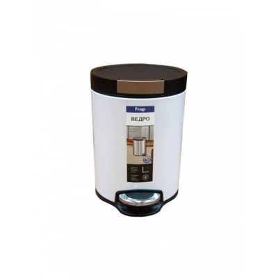 717/F Ведро д/мусора LUX 5 л. БЕЛЫЙ