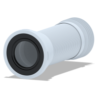 K928 Слив Ани для унитаза с металличекой спиралью, L260-560мм