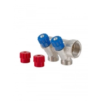 Коллектор 1 2 выхода с регулировочными вентилями 1/2 ш VALTEС (VTс.560.N.0602)