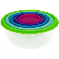 Набор мисок РАДУГА 5шт Микс (разноцветный) ("М-пластика") (М 1308)