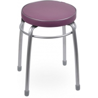 Табурет Фабрик 1 сиденье КРУГЛОЕ винилискожа 4 нож ТЕМНО-КРАСНЫЙ арт ТФ01 NIKA г. Ижевск*