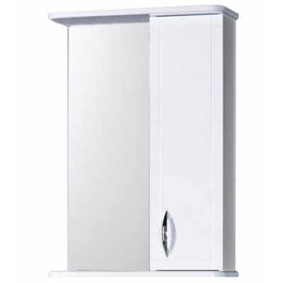 Зеркало-шкаф "Мальта-50" белое правое БЕЗ ПОДСВЕТКИ 500х722х190