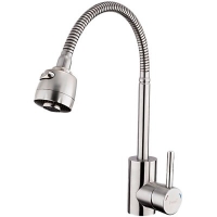 44899-1 Смеситель Кухня Frap d-35 НЕРЖАВЕЙКА с гибким изливом