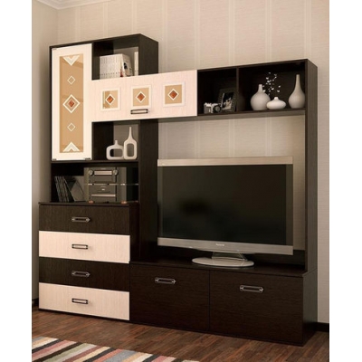 "Белла" центральная секция Венге (Белфорд) (2000*2120*470, 5 мест)