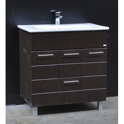 Подстолье "Корро 75" (венге) 1 ящик+2 дверки+1 откидная дверка под умыв. "Эйфория" 745х800х453