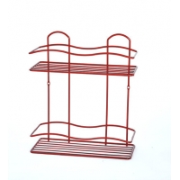 Полка прямая 2 яруса 4898-2 СТК высокая, борт волной (красная) РОССИЯ