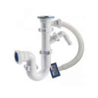 S-41054 Сифон прямоточный ОРИО 1 1/2" х 40 с одним отводом и переливом