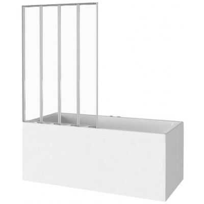 Шторка SCREEN GR4-100-C-CH (4 ств.складная, стекло Прозрачное 4 мм) БАЗ ПД00092