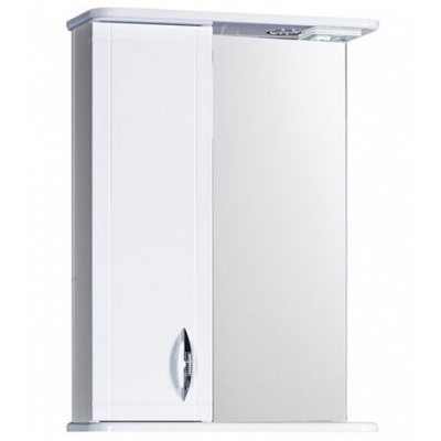 Зеркало-шкаф "Мальта-55" белое левое ЗМ55БЛ 550х722х190