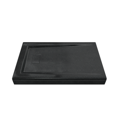 Поддон АТРИУМ мрамор 120х90 АНТРАЦИТ чёрный (без автослива) ЛП00038