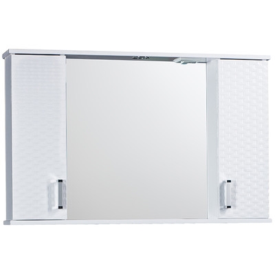 Зеркало-шкаф "Джульетта-100" 3D Плетение (белый) 1000х650х165