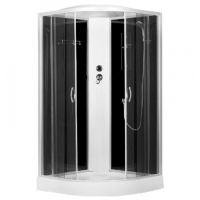 Душ. кабина ER3509P-C4-RUS 90*90*215см,зад.с.черная стекло ст.тонир.4 мм низ. под.,без г/м проф.хром. 3к.