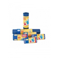 Мешки для мусора 60 л, "Супер" прочные, ПНД 10 мкм, рулон 20 шт. (Мультипласт)