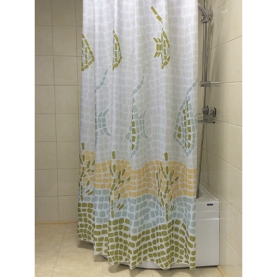 Штора для ванн BATH (OCEAN MOSAIC зелёный) 180х180 (ch1230/1) (29)
