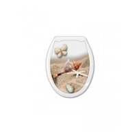 Сиденье д/унитаза жесткое ОКЕАН "Ракушки-бабочка"