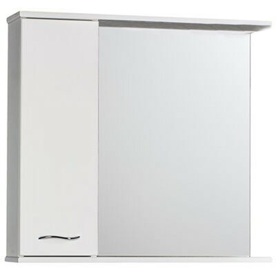 Зеркало-шкаф "ДИАНА 60" (белый), левый, БЕЗ ПОДСВЕТКИ 600х730х200