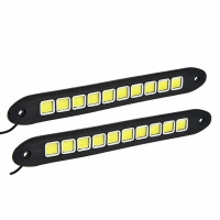 Дневные ходовые огни, LED 40шт, гибкий резин. корп., 260мм, 12V, белый, 2шт. NEW GALAXY 702-036