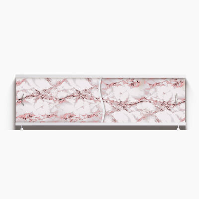Экран под ванну "Премьер" с алюм. рамой 1,5 м (44- ярко-розовый мрамор)